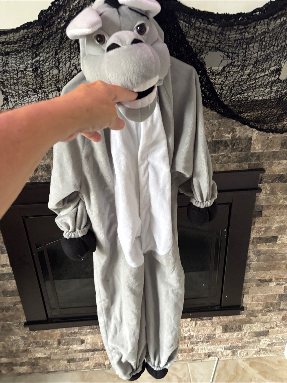 Donkey Kids Halloween Costume Onesie with White Belly